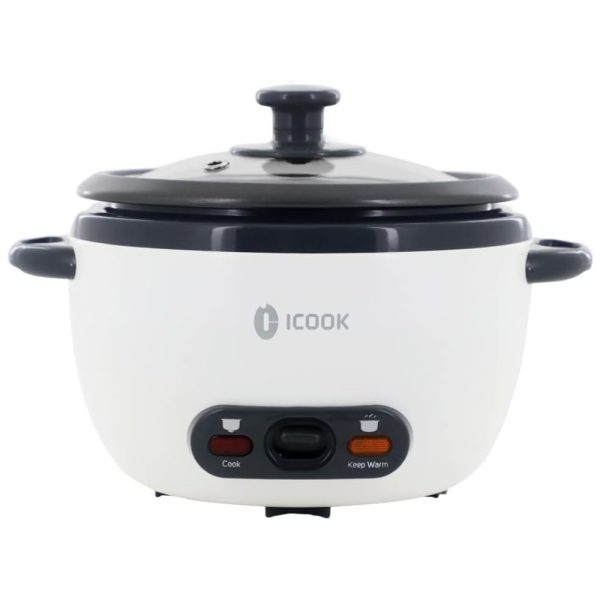 ectqvrlcs8q90b_0 jpg - Mini Panela de Arroz Elétrica até 10 xícaras não Cozidas, 110V, ICOOK, Branca