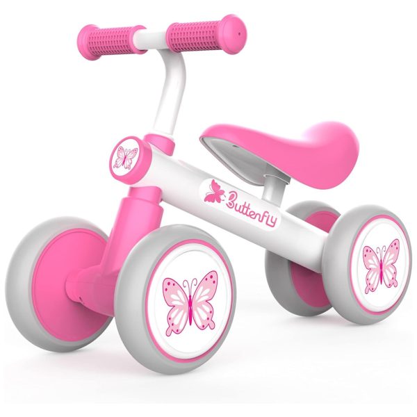 ectqvyrgxfq90b_0 jpg - Bicicleta sem Pedal Infantil com 4 Rodas para Crianças de 1 a 4 Anos, Branca e, XIAPIA, Branco