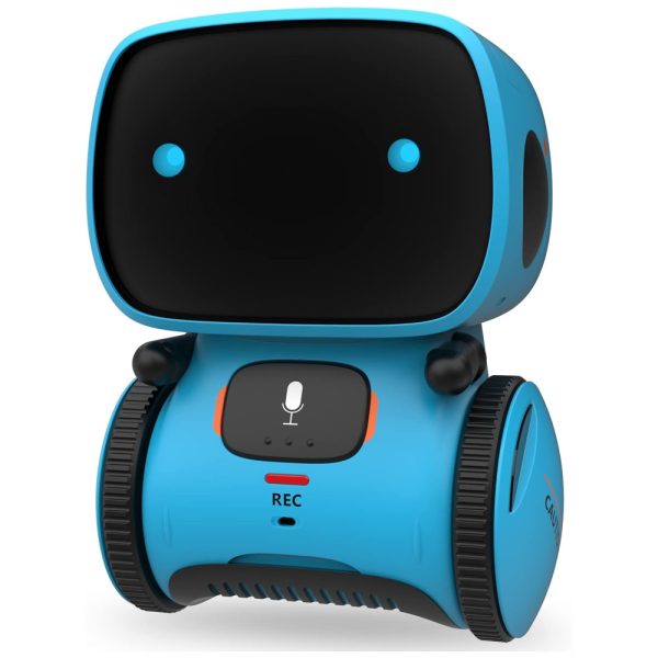 ectqwb5kh1y70b_0 jpg - Robô Interativo com Sensor de Toque, Controle de Voz, Reconhecimento de Fala, Canta e Dança, 4 a 7 Anos, GILOBABY, Azul