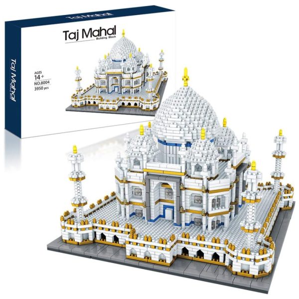 ectqwkpfpvx80b_0 jpg - Arquitetura Taj Mahal Micro Blocos 3950 Peças Modelo de Kit de Construção, Conjunto de Construção Criativa para Adultos, para Qualquer Hobbyists, KLMEI