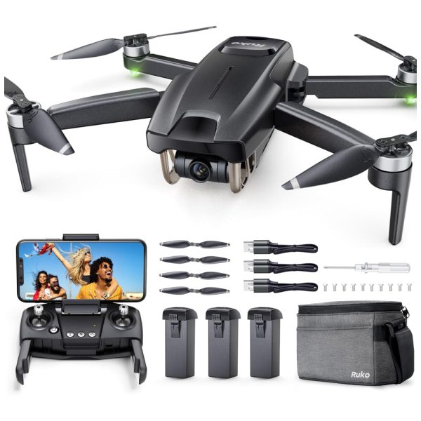 ectqwqryzhw90b_0 jpg - Mini Drone para Adultos com Câmera 4K, 90 Min de Voo, 3 Baterias e Auto Retorno, Ruko, Preto