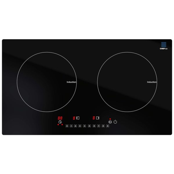 ectqwsdqqgk80b_0-1 jpg - Queimadores de indução portáteis Cheftop fogão de indução 120V tampo de cerâmica digital com trava de segurança para crianças, 1800 watts, controle de sensor de toque várias zonas e níveis de cozimento queimador duplo