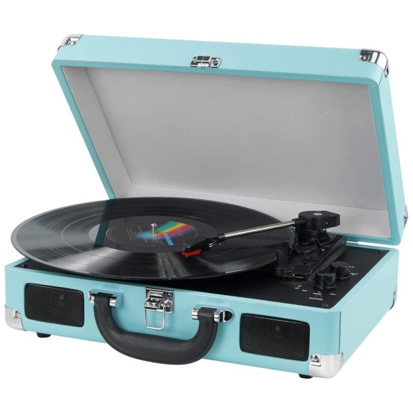 ectqwtdsm6d70b_0 jpg - Vitrola Toca Discos 3 Velocidades, com USB e Entrada AUX, 45 RPM, 110v, DIGITNOW 8541736463, Azul