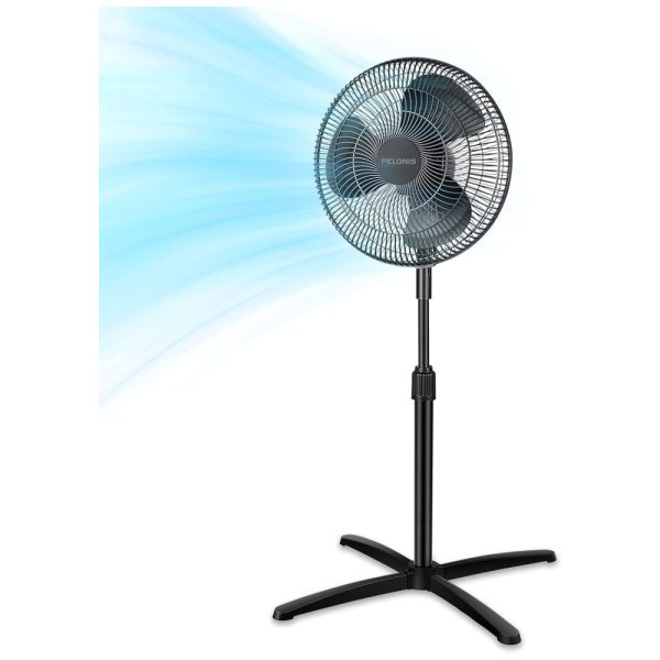 ectqwv6brqx90b_0 jpg - Ventilador Pedestal com 3 Velocidades e Oscilação de 90 Graus, 110V 32W, Pelonis PFS40M2ABB, Preto