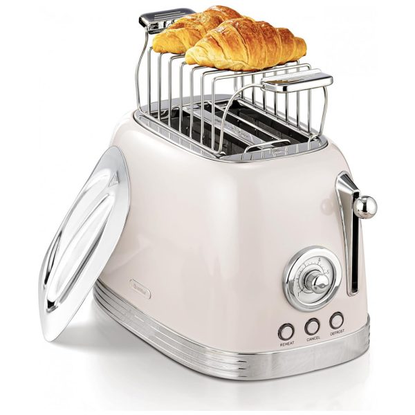 ectqx4k2tw9c0b_0-1 jpg - Torradeira Elétrica Retrô 2 Fatias com Tampa de Aço Inoxidável, Acessório para Pão e Display de Contagem Regressiva, 815W, Wiltal TS06, Bege