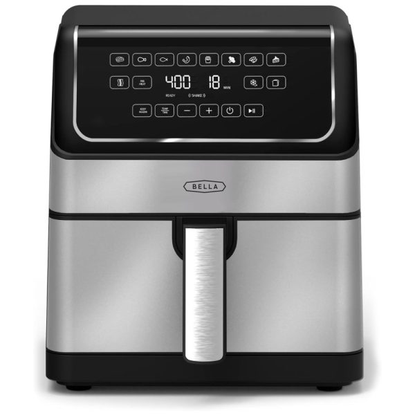 ectqx5xp553c0b_0-1 jpg - Fritadeira Elétrica Airfryer 7,5L com Tecnologia TurboCrisp, Cesto Antiaderente e Desligamento Automático, 110V 1750W, BELLA, Preto e Preto