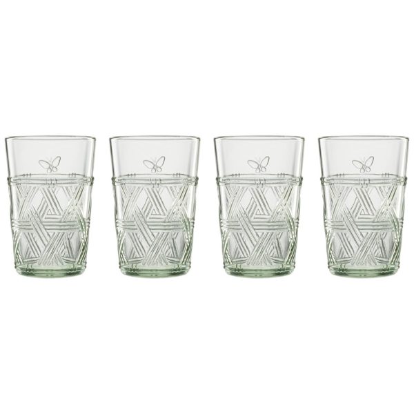 ectqx7qyt35c0b_0-1 jpg - Conjunto de Copos 350mL para Qualquer Ocasião com Tema de Borboletas, 4 Peças e Resistente à Quebra, LENOX 896074, Verde