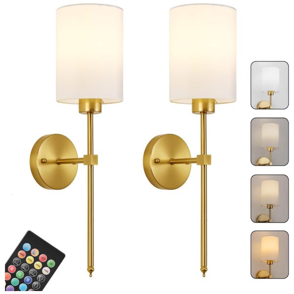 ectqxffwcspc0b_0-2 jpg - Conjunto de Luminária de Parede Recarregáveis, Sem Fio com 2 Peças, Estilo Antigo, Controle Remoto, Temporizador e Cor Personalizável, 230V KARTOOSH ZM213B, Dourado