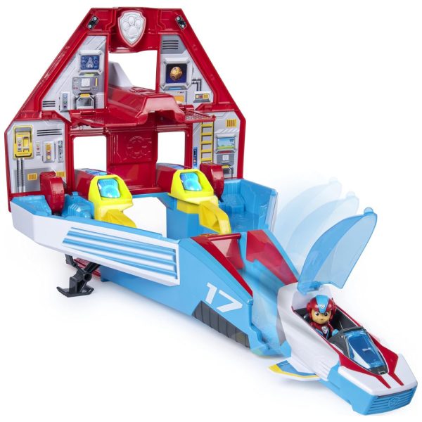 ectqxfhcrfn70b_0-1 jpg - Patrulha Canina Jato Transformador 2 em 1 Quartel General para Crianças de 3 anos ou mais, PAW PATROL 6053097, Vermelho