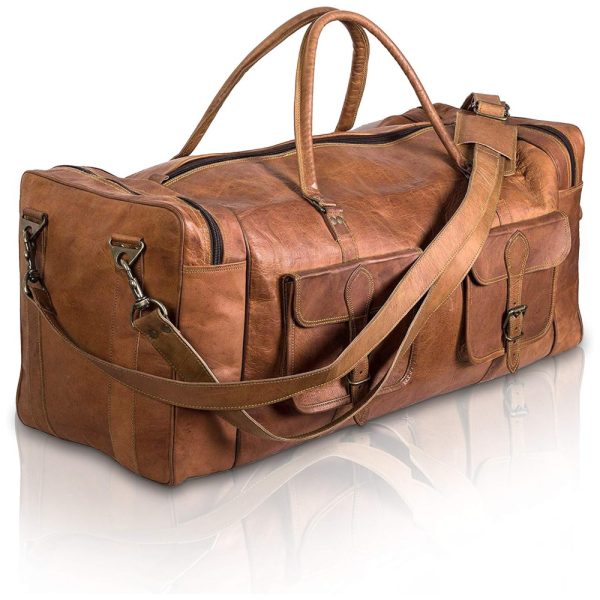 ectqxn64kjp70b_0 jpg - Bolsa de Viagem Masculina Clássica de Couro, KOMALS PASSION LEATHER 2 30 inch duffel, Marrom