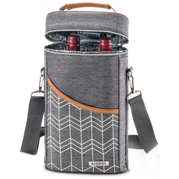 ectqxn7ddkcb0b_0 jpg - Bolsa Térmica Para Transporte de Vinhos BABEYER até 2 Garrafas, Cinza