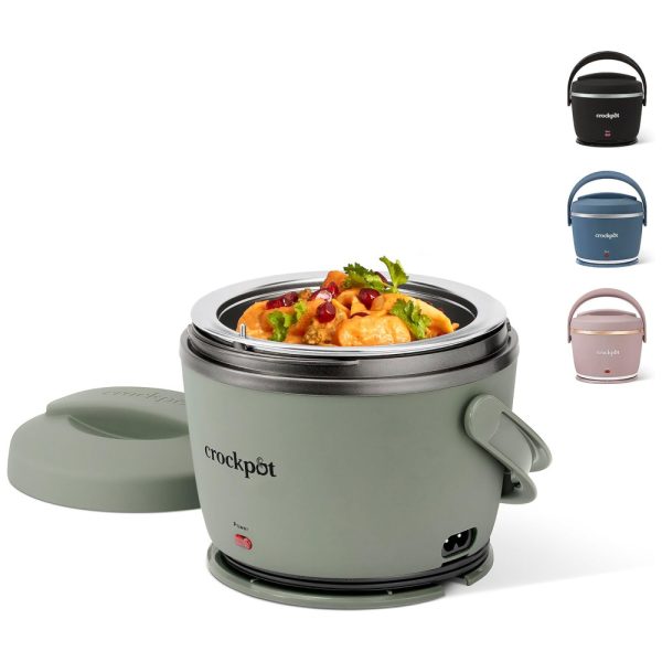 ectqxqnxfdb90b_0 jpg - Lancheira Elétrica Portátil 600 mL Aquece e Mantem Aquecido, 110v, CROCK POT 2158780, Verde