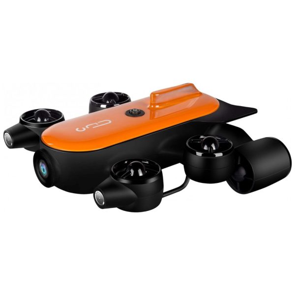 ectqy7stbxv70b_0 jpg - Drone Aquático Inteligente com Câmera 4K UHD, Vídeo e Luz LED, Geneinno, Laranja