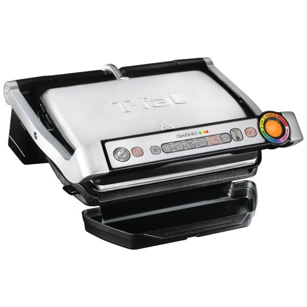 ectqy9l1o4h00b_0 jpg - Churrasqueira Elétrica Grill Serve até 4 Porções com Sensor Automático, T FAL GC7, Prateado