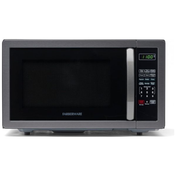 ectqyb2sz2280b_0 jpg - Micro Ondas de Bancada em Aço Inoxidável 31L com Iluminação LED, 110V 1000W, Farberware, Preto