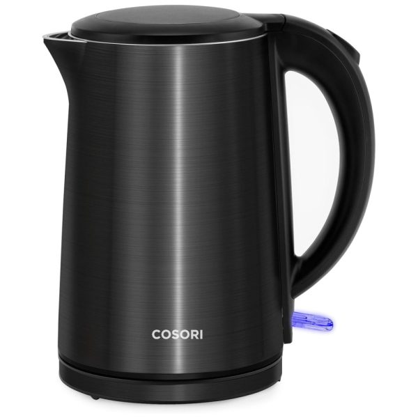 ectqydy3dqb90b_0 jpg - Chaleira Elétrica 1.5 L com Desligamento Automático, 110v, COSORI Double Wall Electric Kettle, Preto