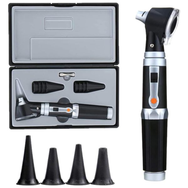 ectqyfvff3s70b_0 jpg - Kit Otoscópio Profissional com LED 3.0V, Ampliação 3X, Tamanho de 4 Pontas de Espéculo para Crianças e Adultos, Jeebel Camp, Preto