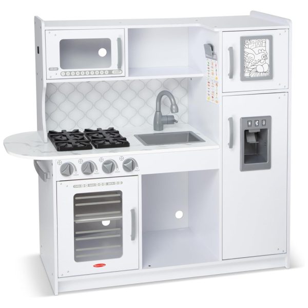 ectqygst0hb00b_0-1 jpg - Cozinha Infantil em Madeira com Forno, Fogão, Micro Ondas, Pia e Geladeira com Dispensador de Gelo, Melissa Doug, Branca