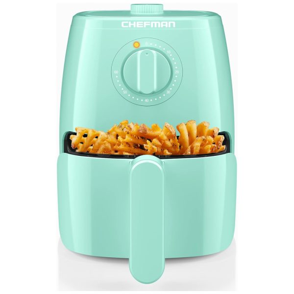 ectqyhfv925b0b_0 jpg - Fritadeira Elétrica AirFryer 1.9L com Temperatura Ajustável e Temporizador 110V 1000W, CHEFMAN RJ38 2LM V3 MINT, Verde Menta