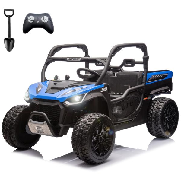 ectqynq1dq9d0b_0 jpg - Carro Elétrico Infantil, Jeep Basculante com Controle Remoto, 2 Lugares, Música, Pneus EVA e 2 Velocidades, 24V, Karbost, Azul