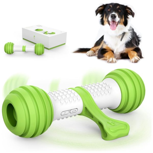 ectqypdqxpm80b_0 jpg - Brinquedo Interativo Automático para Cães, Osso Inteligente, PETGEEK FBM K90759DSKIS, Verde