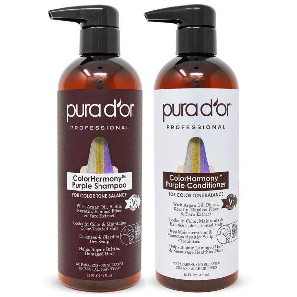 ectqyrbk31x70b_0 jpg - Shampoo e Condicionador Óleo de Argan Loiros Prateados Coloridos Homens Mulheres 473ml, PURA DOR B07X13KBRY, Marrom Escuro