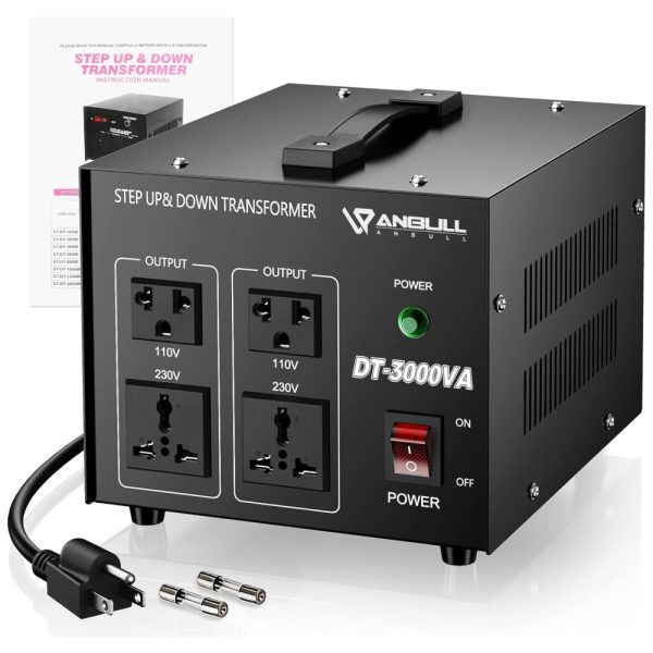 ectqz3n1p6y80b_0 jpg - Transformador de Tensão 3000W, AC 110V 120V para 220V 240V, Anbull, Preto