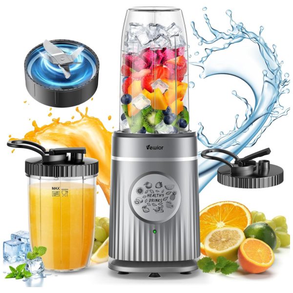 ectqz547jbfd0b_0 jpg - Liquidificador Portátil para Shakes e Smoothies com Capacidade de 950mL e Copo de Viagem Incluso, 1500W, VEWIOR, Cinza