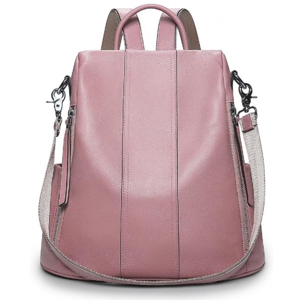 ectqzmz7tmr70b_0 jpg - Mochila Feminina de Couro Conversível para Bolsa de Ombro, S ZONE, Rosa