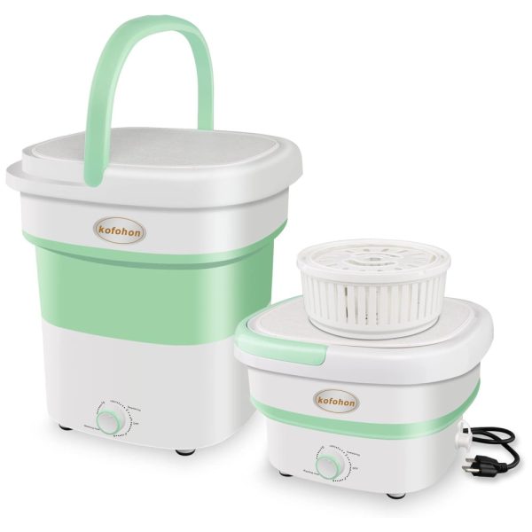 ectqzpk157pb0b_0 jpg - Mini Máquina de Lavar Portátil 2 Kg com Cesto de Drenagem, 110V 40W, KOFOHON, Verde