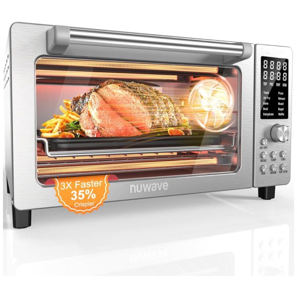 ectqzrjh8n7d0b_0 jpg - Forno Elétrico de Bancada 12 em 1, 19L com Tecnologia Quicker Even Crisp e Função Air Fryer, 110V 1800W, Nuwave, Prata