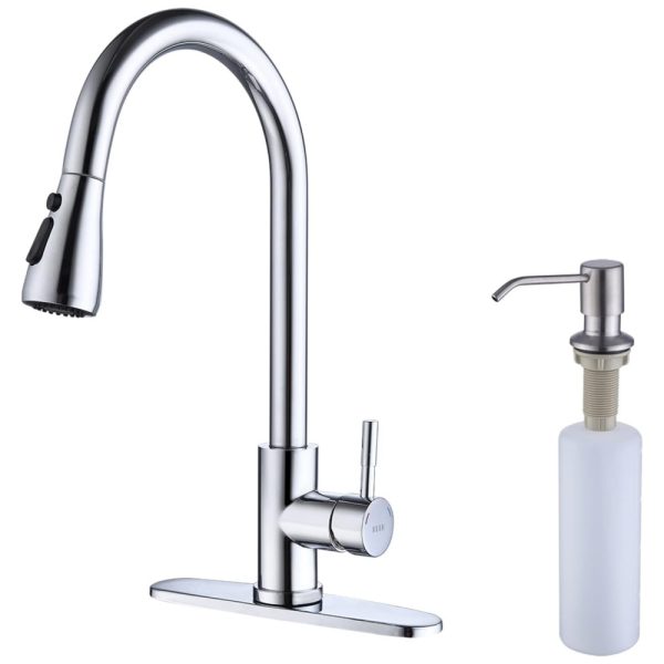 ectqzxsjxxg90b_0 jpg - Torneira Cozinha com Dispensador de Sabão, Pulverizador de 3 Modos, Aço Inoxidável, Keer, Cromo Polido