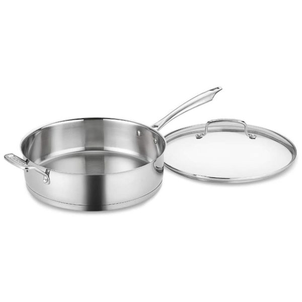 ectq0oz8uan00b_0 jpg - Panela Profissional com Tampa 6 Litros em Aço Inoxidável, Cuisinart