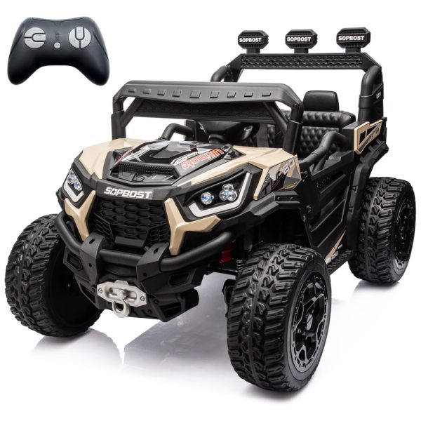 ectq19s8qv490b_0-1 jpg - Carro Elétrico Infantil Sopbost a Bateria 12V, 4x4 Off Road, 1 Assento com Controle Remoto, Preto e Azul