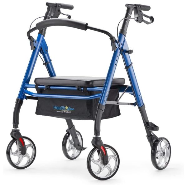 ectq253jsp790b_0 jpg - Andador Adulto Idoso HEALTHLINE com Assento, Suporta até 226 Quilos, Azul