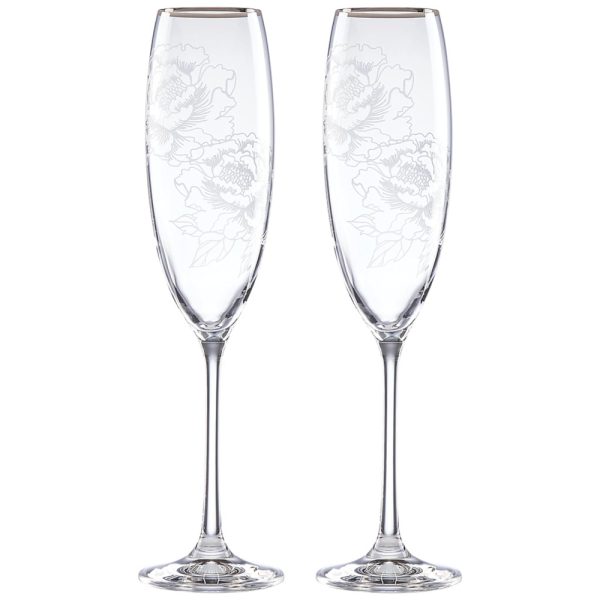 ectq2mh611p70b_0 jpg - Conjunto de Taças para Champanhe de 295mL para Qualquer Ocasião Especial com 2 Peças, Lenox, Transparente