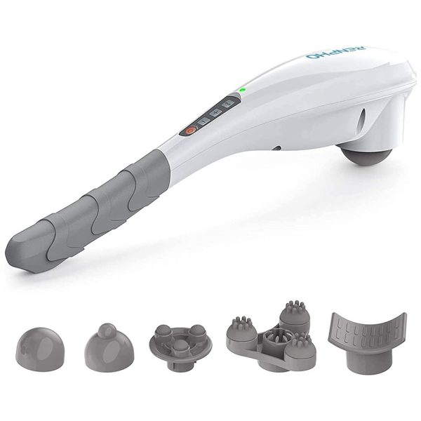 ectq4yv6b4n10b_0 jpg - RENPHO Massageador Terapêutico Elétrico de Percussão sem Fio Portátil com 5 Acessórios, Branco