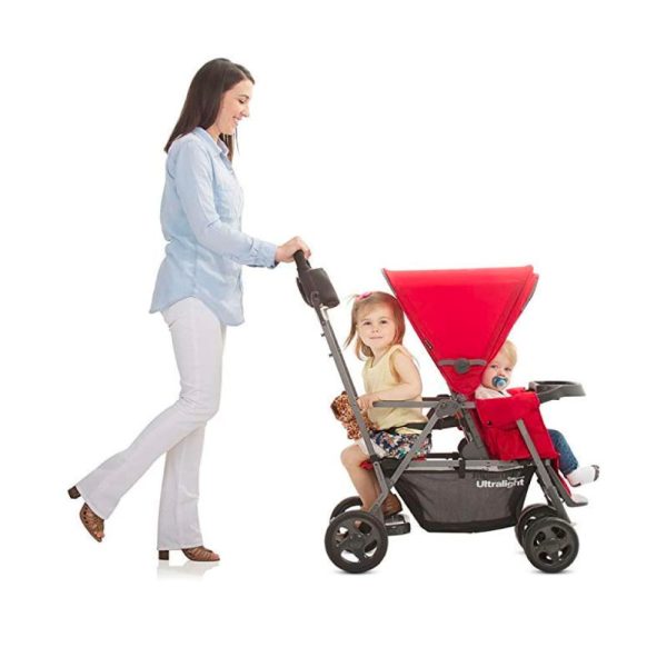 ectq6h1wamb10b_0 jpg - Carrinho de Passeio para 1 Criança com Assentos Reclináveis de 3 Vias e Adaptador Universal para Assento de Carro, até 40 kg, Joovy, Vermelho