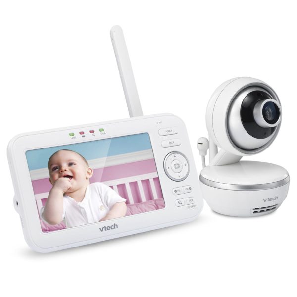 ectq7jfl99970b_0 jpg - Babá Eletrônica com Monitor, com Vídeo Digital, Câmera Pan Tilt, Lente Grande Angular e Padrão, VM5261 VETCH,Branco