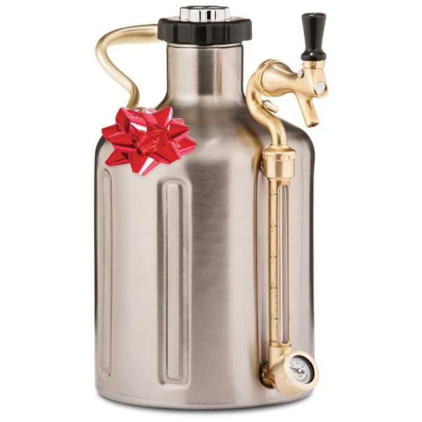 ectq8x40h0n10b_0-1 jpg - Chopeira, Grooler 3,7 Litros, Aço Inoxidável, GROWLERWERKS Stainless Steel, Prateado