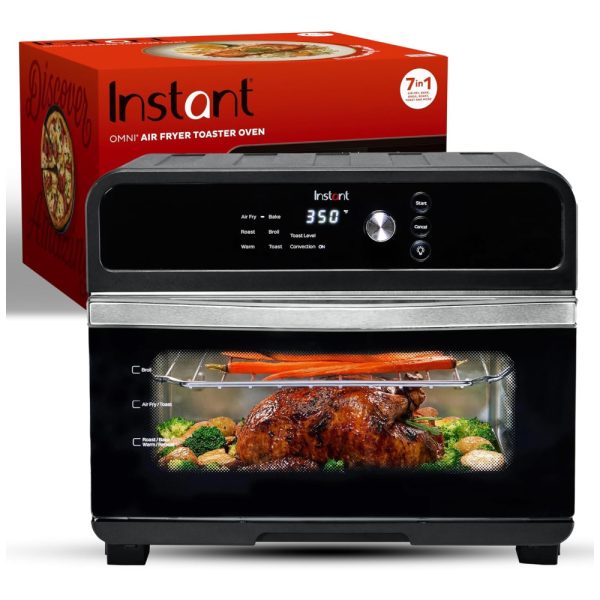 ectq9w6gx7f90b_0 jpg - Forno Elétrico de Bancada Instant Pot 7 em 1 Capacidade 19L com Painel de Controle, 110V, Preto