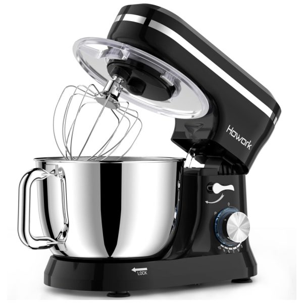 ectqcjmw8s1c0b_0 jpg - Mixer Elétrico HOWORK, 10 Velocidades Com Tigela de Aço Inoxidável 6,5 Litros, Gancho para Massa, Batedor de Arame, Ideal para Cozinheiros Domésticos.