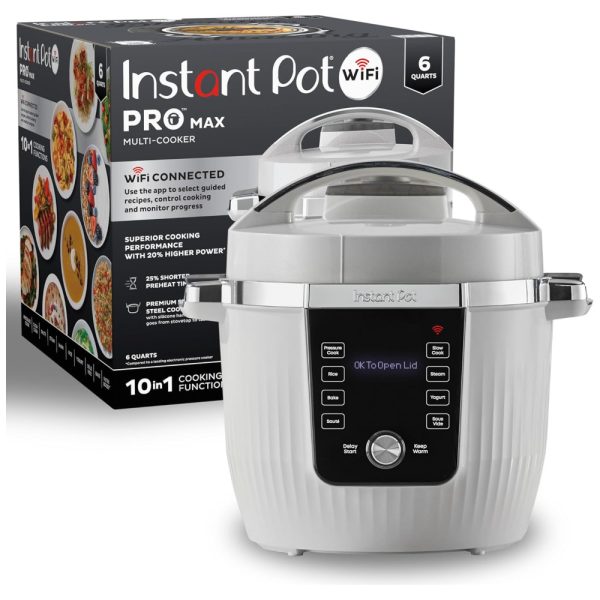 ectqdchp563d0b_0 jpg - Panela de Arroz Instant Pot PRO Max Wi Fi 10 em 1, Panela de Pressão, Lenta, Refoga, Vapor, Aquecer, Arroz, Iogurte, Sous Vide, Assar, NutriBoost.