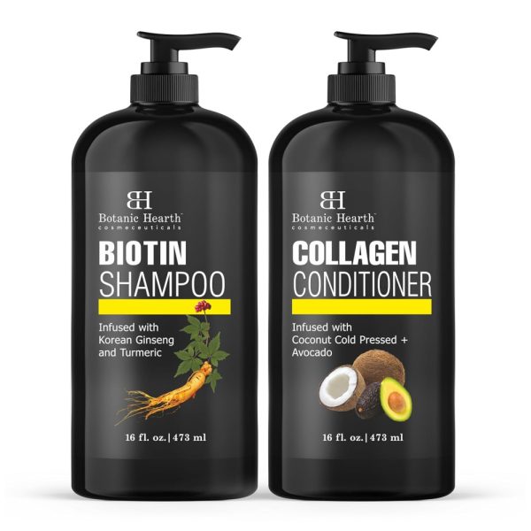 ectqfbb8l5q90b_0 jpg - Shampoo e Condicionador com Colágeno Combate a Queda de Cabelo e Afinamento com Ginseng e Cúrcuma, BOTANIC HEARTH, Preto