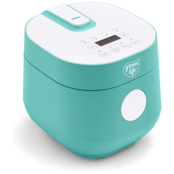 ectqgf7n4c190b_0 jpg - GreenLife Panela de Arroz Elétrica 960mL, com Controle de Temperatura, 110V, Verde