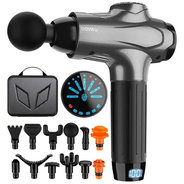 ectqhvhmdlp90b_0 jpg - Massageador Pistola Elétrico Profissional Sem Fio 12 Acessórios e 7 Velocidades, DDVWU DU7 Gray, Cinza