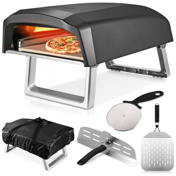 ectqjc73vvy90b_0-1 jpg - Forno de Pizza a Gás Portátil com Casca de Pizza, Pedra, Cortador e Bolsa para Transporte, Chef, Preto