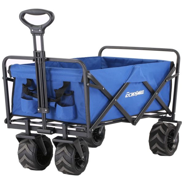 ectqjchbn4p90b_0 jpg - Carrinho Dobrável para Camping e Jardim com Rodas para todos os Terrenos, Capacidade 160kg, EchoSmile, Azul