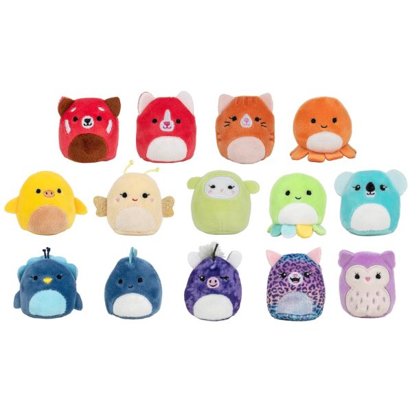 ectqk6qxjct80b_0 jpg - Kit 14 Pelúcias Squishmallows de 5 cm para Crianças, Squishville SQM0157, Colorido