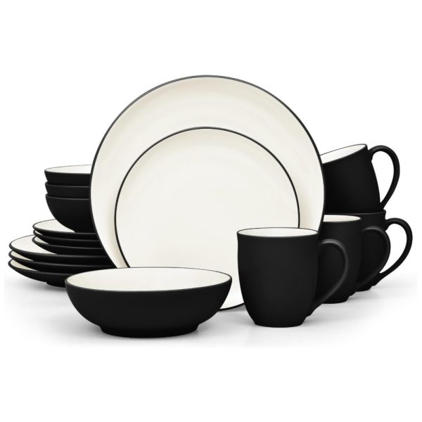ectqkzxc5cgc0b_0 jpg - Aparelho de Jantar para Todas as Ocasiões com 16 Peças, Formato Redondo e Material de Cerâmica, Noritake, Preto